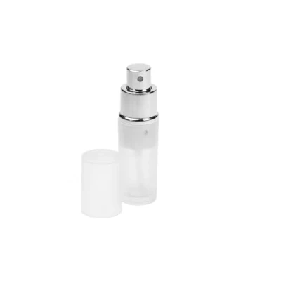 Abbildung von Taschenzerstäuber, Kunststoff transparent weiß, mit Glas behälter, 8 ml, Höhe 9 cm