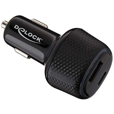 Abbildung von Delock Kfz Ladeadapter USB Type C™ PD 3.0 und Typ A mit 63 W