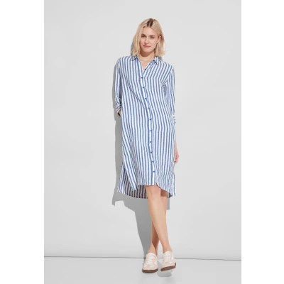 Abbildung von Street One Gestreiftes Blusenkleid, Damen, Größe: 42, Blau