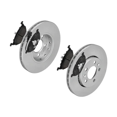 Abbildung von F.BECKER_LINE BREMSSCHEIBEN Ø256MM + BREMSBELÄGE VORNE FÜR AUDI A3 SKODA