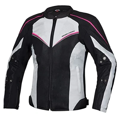 Abbildung von REBELHORN Hiflow IV Lady Motorradjacke für Frauen Humax Membrane Ellbogen und Schulterschutz Abnehmbare Gilet Belüftungstaschen Reflektierende Elemente