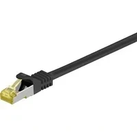 Abbildung von Goobay 5 Stück Netzwerkkabel Cat 7 S/FTP (PIMF) raucharm Halogenstab Free 2 x RJ45 6 A 50 cm schwarz
