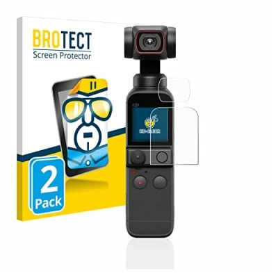 Abbildung von BROTECT (2 Stück Schutzfolie für DJI Osmo Pocket 2 (Display + Linse) Displayschutz Folie Ultra Klar