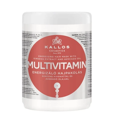 Abbildung von Kallos KJMN Multivitamine energetisierende Haarmaske mit Ginsengextrakt und Avocadoöl, 1000 ml