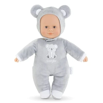 Abbildung von Corolle Puppe Sweetheart, Koala, Weichkörperpuppe mit Kapuze, Namensetikett, Vanilleduft, 30cm, ab 9 Monate