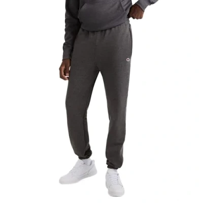 Abbildung von Champion Herren Sweatpants, Powerblend, Fleece, Comfortable Relaxed Bottom Pants for Men (Reg. Or Big &amp; Tall) Hose, Granit Heather C Patch Logo, XXL