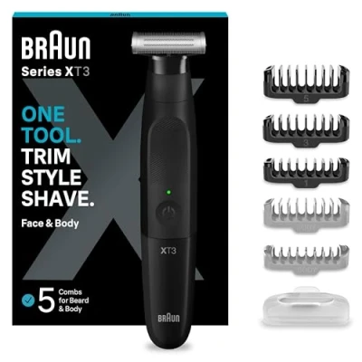Abbildung von Braun Haarschneider Series X XT3200, wasserdicht, 4D Flex Klinge