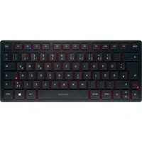 Abbildung von CHERRY KW 9200 MINI, Kompakte Multi Device Tastatur für bis zu 4 Geräte, Deutsches Layout (QWERTZ), Bluetooth, 2,4 GHz oder Kabel, Wiederaufladbar, Schwarz