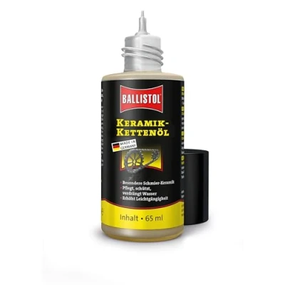 Abbildung von Ballistol Keramik Kettenöl BikeCer 65ml. Flasche. (D/EN)