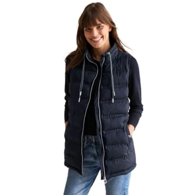 Abbildung von CECIL Damen B220256 Gefütterte Weste, Dark Navy Blue, XL