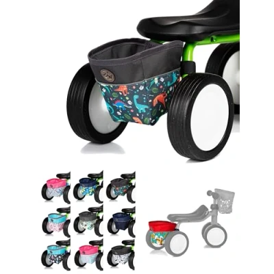 Abbildung von BambiniWelt by Rafael K. Tasche [Rahmentasche] für Kinder kompatibel mit Pukylino Wutsch Fitsch Puky offen Dreirad Laufrad Rutschfahrzeuge Fahrradtasche (Modell 16)