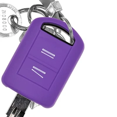 Abbildung von Soft Case Silikon Schutz Hülle Auto Schlüssel Lila kompatibel mit Opel Combo C Corsa Meriva A Tigra TwinTop