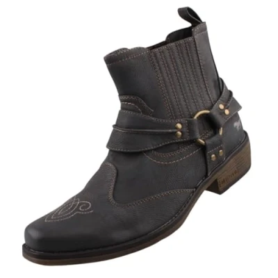 Abbildung von Mustang Cowboy/Bikerstiefelette, Herren, Größe: 42, Graphit Schuhe