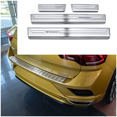 Abbildung von tuning art L343R EX136R Ladekantenschutz und Einstiegsleisten passend für VW T ROC A1 Rostei 2017