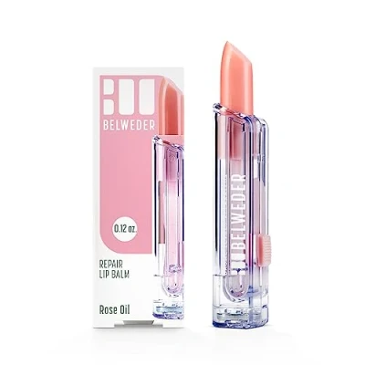 Abbildung von BELWEDER Reparierende Lippenbalsame mit wertvollem Damaszener Rosenöl Anti Aging Hydratation, Regeneration der Lippen Perlig transparent Natürlicher Rosenduft (1 Unit)