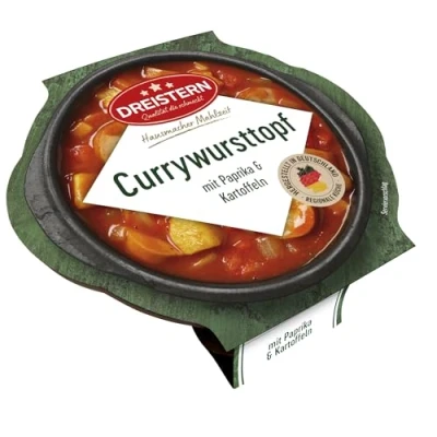 Abbildung von ostprodukte versand Dreistern Currywursttopf mit Kartoffeln