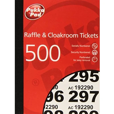 Abbildung von Pukka Pads Value Cloakroom Tickets nummeriert Tombola Lose (Raffle), 6 Stück