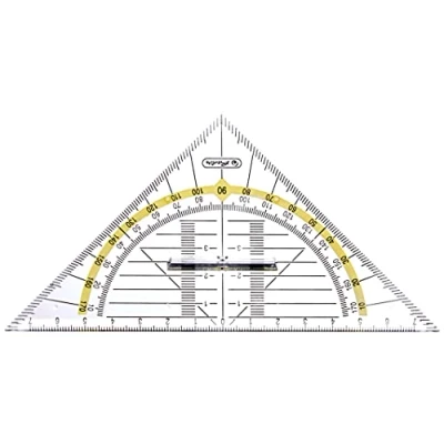Abbildung von herlitz Geodreieck Geodreieck, Hypotenuse: 160 mm, mit Griffleiste