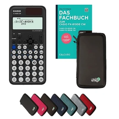 Abbildung von CALCUSO Standardpaket Schwarz mit Taschenrechner Casio FX 85DE CW