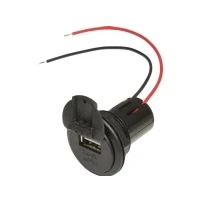 Abbildung von PRO CAR 67331100 KFZ Ladekabel für Handys 12 V to 5V, 24 5 VV USB A mit Verschlussdeckel schwarz