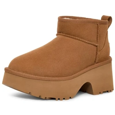 Abbildung von UGG Classic Ultra MINI NEW Heights Ankle Boot, Damen, Größe: 41, Chestnut Schuhe