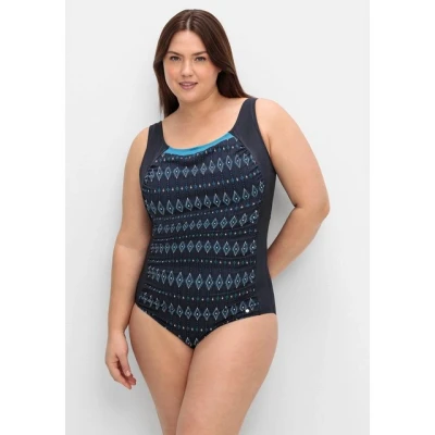 Abbildung von Sheego Badeanzug Große Größen mit Ethnoprint und Shape Effekt
