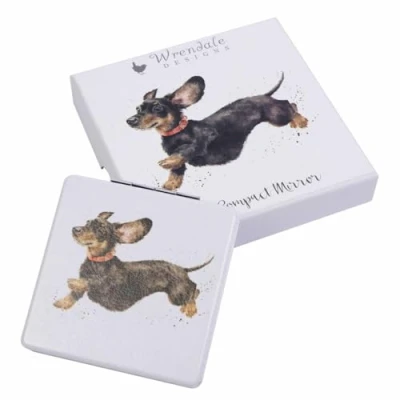 Abbildung von Wrendale Designs Kompakter Spiegel mit Freitagsgefühl für Hunde Dashund