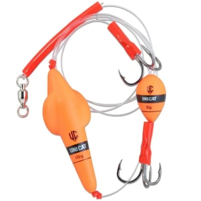 Abbildung von Uni Cat Rotating Worm Wels Rig 3/0 (48,4kg) (160cm) Raubfisch Vorfächer