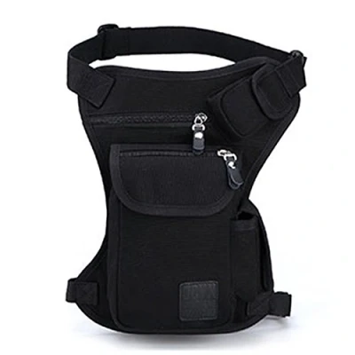 Abbildung von Canvas Taillenpackung Outdoor Travel Oberschenkeltasche für Männer Frauen Tactical Military Motorcycle Bike Multi Pocket Drop Leg Taschen Beutel Hüfttaschen