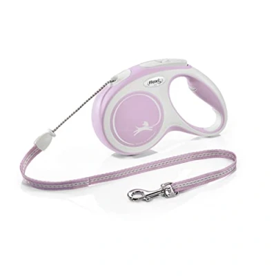 Abbildung von flexi Hundeleine, ausziehbar mit weichem Griff, 3 m / 5 8 20 kg, small, rose