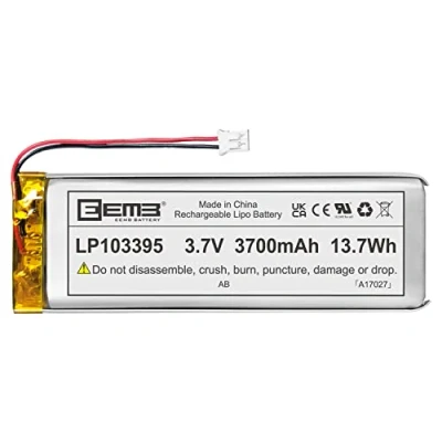 Abbildung von EEMB Lithium Polymer Akku 3,7 V 3700mAh 103395 Wiederaufladbarer Lipo mit JST Anschluss bestätigen Sie die Polarität des Geräts und Anschlusses vor dem Kauf