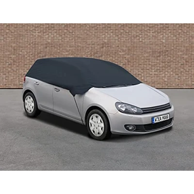 Abbildung von APA 38515 Halbgarage Auto, Autoabdeckung, Autoplane, Größe M, Polyester, blau