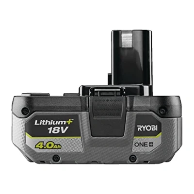 Abbildung von RYOBI 18 V ONE+ 4,0 Ah Lithium+ Akku RB1840XG (Kompatibel mit allen Geräten, Ladestandsanzeige, IntelliCell™ Technologie Einzelzellenüberwachung, Überlastschutz)