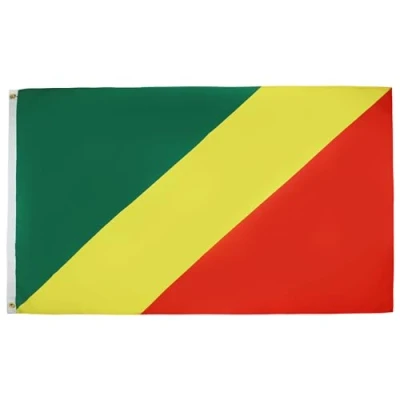 Abbildung von AZ FLAG Flagge Republik Des Kongo 150x90 cm Kongolesische Fahne 100% Polyester mit Messing Ösen 110g