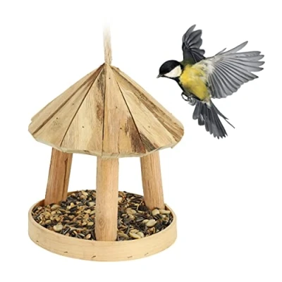 Abbildung von relaxdays Vogelhaus Vogelfutterhaus aus Holz