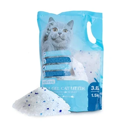 Abbildung von Nobleza Silikat Kristalle Katzenstreu 3.8L Hochwertige, Staub und klumpenfreie mit überlegener Geruchskontrolle effektiver Flüssigkeitsaufnahme