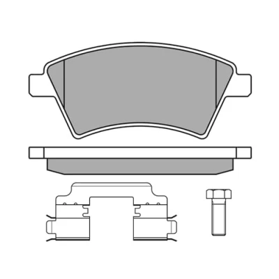 Abbildung von MEYLE 025 243 9116/W Bremsbelagsatz ORIGINAL Quality Vorderachse mit akustischer Verschleißwarnung Anti Quietsch Blech SUZUKI: SX4 I Schrägheck