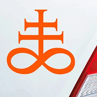 Abbildung von Hellweg Druckerei Church of Satan Kirche Satans Zeichen Auto Aufkleber Sticker Heckscheibenaufkleber