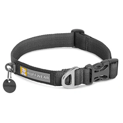 Abbildung von RUFFWEAR Front Range Hundehalsband, Robustes Tubelok Gewebe, Aluminium Leinenbefestigung &amp; Schnalle, Helles, Stilvolles Langlebiges Halsband für den Alltag, Twilight Gray (Größe L, 51 66cm)