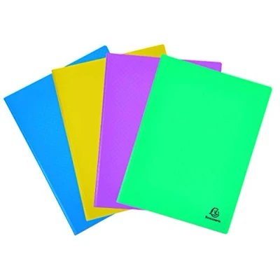 Abbildung von Exacompta 88290E Recycling Kunststoff Sichtmappe Forever Young 20 Klarsichthüllen, 40 Sichten Einband aus blickdichtem Polypropylen DIN A4 Mappe ideal für Büro und Schule 1 Stück Zufallsfarbe