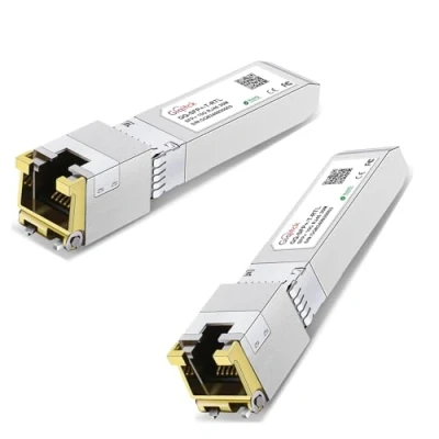 Abbildung von SFP+ auf RJ45 10GBase T Modul, 2,5G/5G/10G Kupfer SFP Ethernet Netzwerk Transceiver für Cisco 10G S, Ubiquiti UniFi UF 10G, Meraki, Supermicro und mehr, bis zu 30 m, 2 Stück