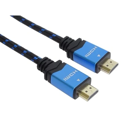 Abbildung von PremiumCord 4K High Speed ​​HDMI 2.0b Kabel 1,5m M/M 18Gbps mit Ethernet, Kompatibel Video 4K@60Hz UHD 2160p, 3D vergoldete Anschlüsse, Baumwollummantelung, 1,5 m