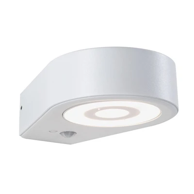 Abbildung von Paulmann LED Außen Wandleuchte &quot;Silma IP44 65x186mm 3000K 5,5 / 1x0,7W 600lm 230V Aluminium&quot;, 1 flammig, Bewegungsmelder