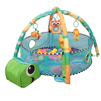 Abbildung von Baby Spieldecke mit Spielbogen Spielmatte Klavier Abnehmbarem Spiegel Rassel Geschenk Spielzeug 0 6 Monate