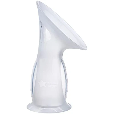 Abbildung von Tommee Tippee manuelle Silikon Milchpumpe und Muttermilchauffänger, Auffangen überschüssiger Muttermilch, einschl. Sterilisationsdeckel, 100ml