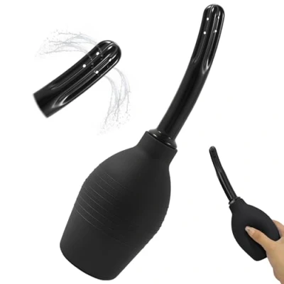 Abbildung von 1 Stück Silikon Anal Spülung,Analdusche und Vaginaldusche,Irrigator zur Darmreinigung,Intimdusche Analdusche,Einlauf darmreinigung (schwarz)