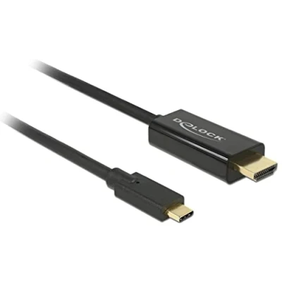 Abbildung von Delock Kabel USB Type C auf HDMI, 4K 60 Hz 3m, schwarz
