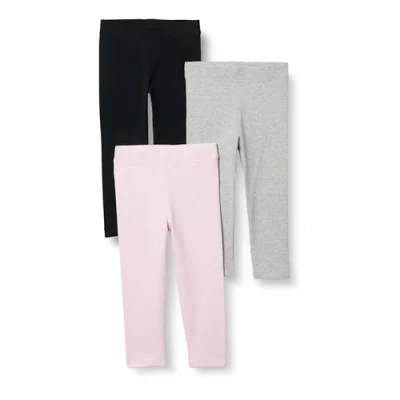 Abbildung von Amazon Essentials Mädchen Leggings, 3er Pack, Grau Meliert/Hellrosa/Schwarz, 2 Jahre