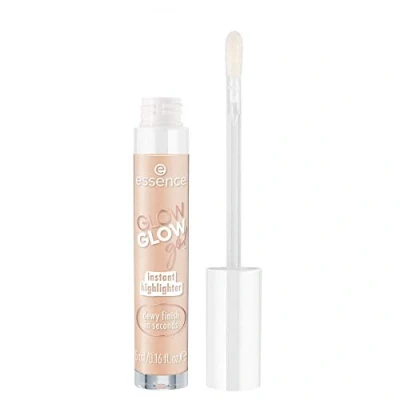 Abbildung von essence GLOW go! instant highlighter, Finish in Sekunden, Nr. 01 Fairy Lights, nude, sofortiges Ergebnis, strahlend frisch, strahlend, schimmernd, vegan, Nanopartikel frei (5ml)