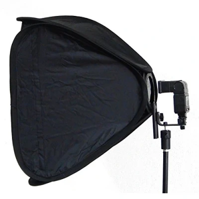 Abbildung von DYNASUN Easy Folder Blitz Magic Softbox SB1009 60x60 +Lichtwanne Diffusor für Blitzgerät Systemblitz